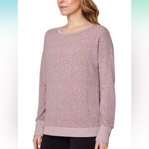 Mondetta Women's Lightweight Printed Sweatshirt Pullover Top Medium Long Sleeve